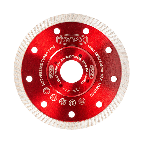 TOMAX HASSAS SERAMİK KESİCİ KIRMIZI 115x1.3x22 mm